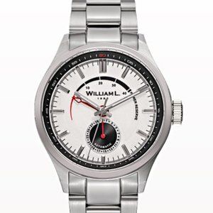 William L 1985 Watch Power Reserve Indicator Automatic Watch 41mm White Dial